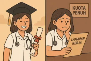 Mahasiswa jurusan keperawatan menghadapi tantangan surplus perawat di Indonesia.