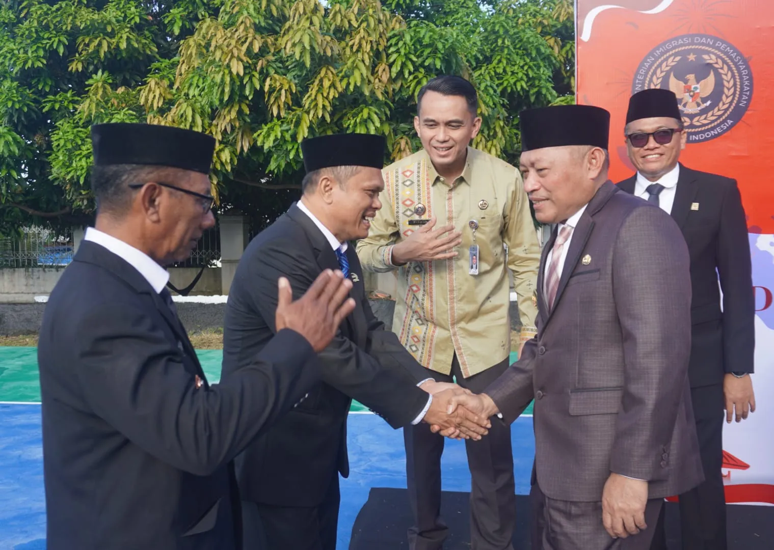 Foto suasana upacara HUT ke-80 RI di Lapas Jambula