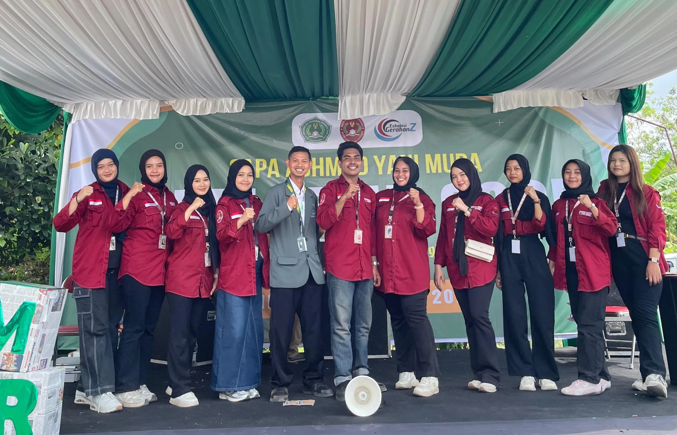 Mahasiswa baru UNJAYA mengikuti Sapa Achmad Yani Muda 2025.
