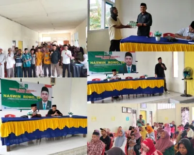 KAWAL APBD: Naswin Rowo, Anggota DPRD Pulau Morotai, berdialog langsung dengan warga Desa Momojiu dalam agenda Reses I, Sabtu (14/3). Sejumlah aspirasi mulai dari pembangunan talud penahan ombak hingga instalasi PDAM diserap untuk diperjuangkan dalam pembahasan anggaran bersama Pemerintah Daerah.