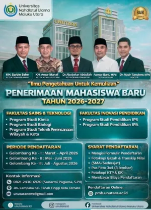 UNUTARA Buka PMB 2026/2027: Ini Jadwal dan Syaratnya