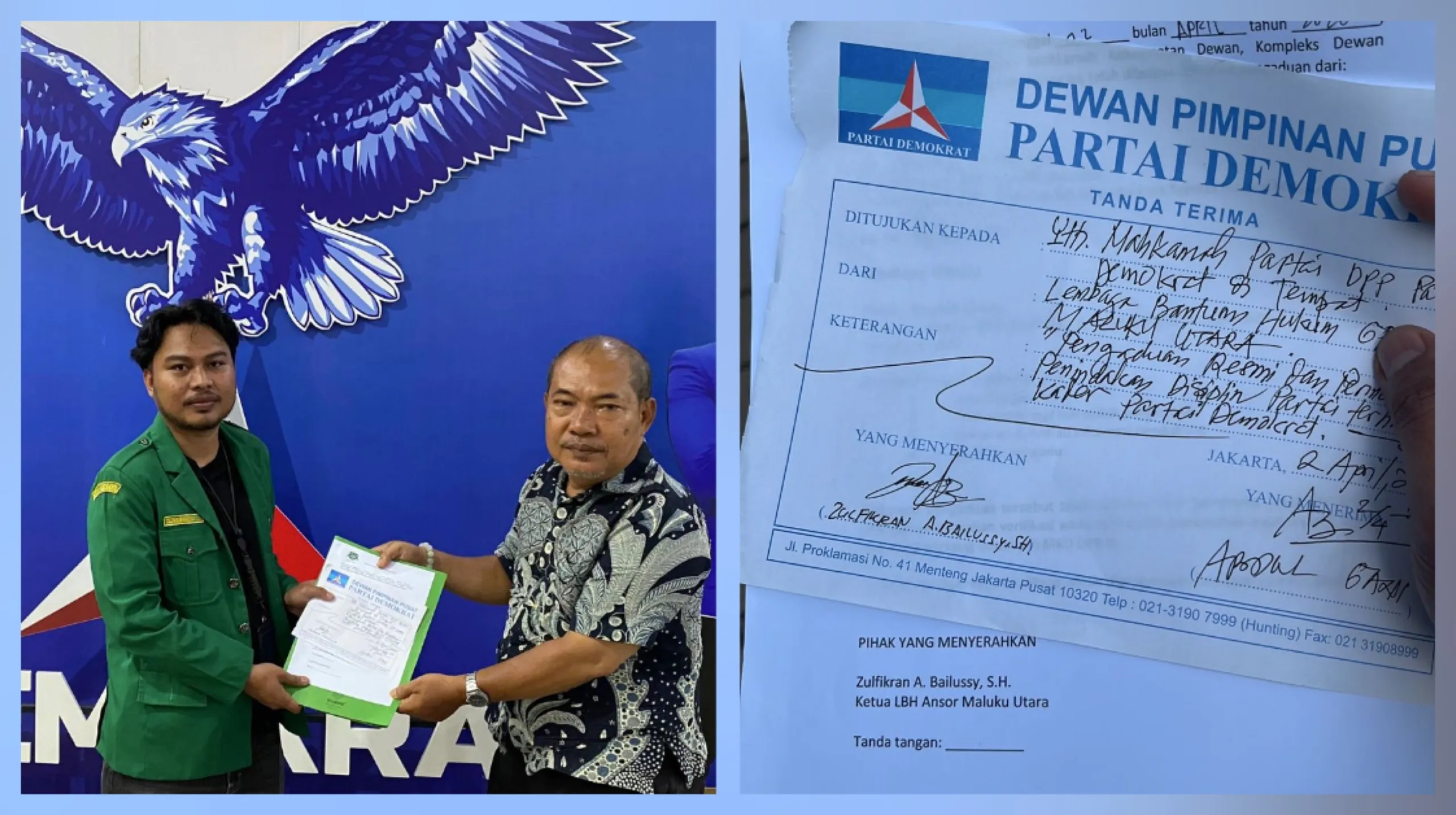 LBH Ansor Maluku Utara Laporkan Aksandri Kitong ke DPP Demokrat, Desak Sanksi Tegas hingga PAW