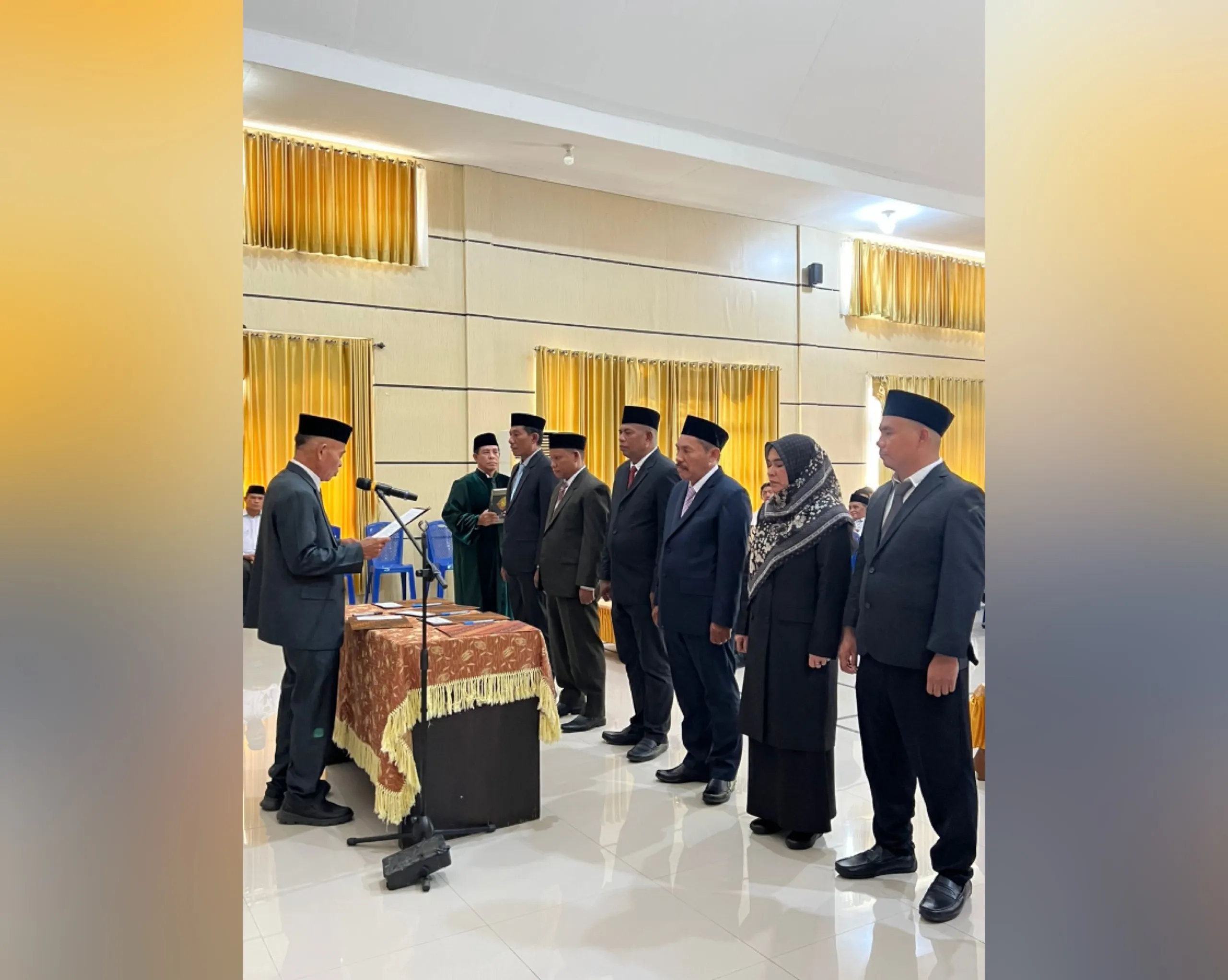 Dr. Lukman Tamhir, M.Pd saat pelantikan sebagai Kepala MAN 2 Tidore Kepulauan (Tikep).