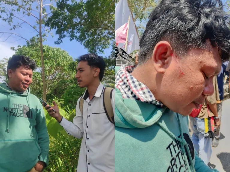 HMI Cabang Pulau Morotai mengecam dugaan tindakan represif oknum Satpol PP saat demo di kantor Bupati. Kasatpol PP sebut kontak fisik hal biasa karena cuaca panas.