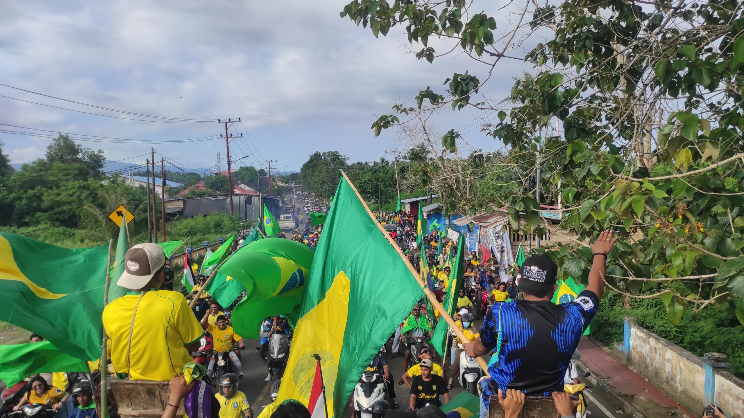 Euforia Piala Dunia 2026, Suporter Brasil Hijaukan Kota Daruba
