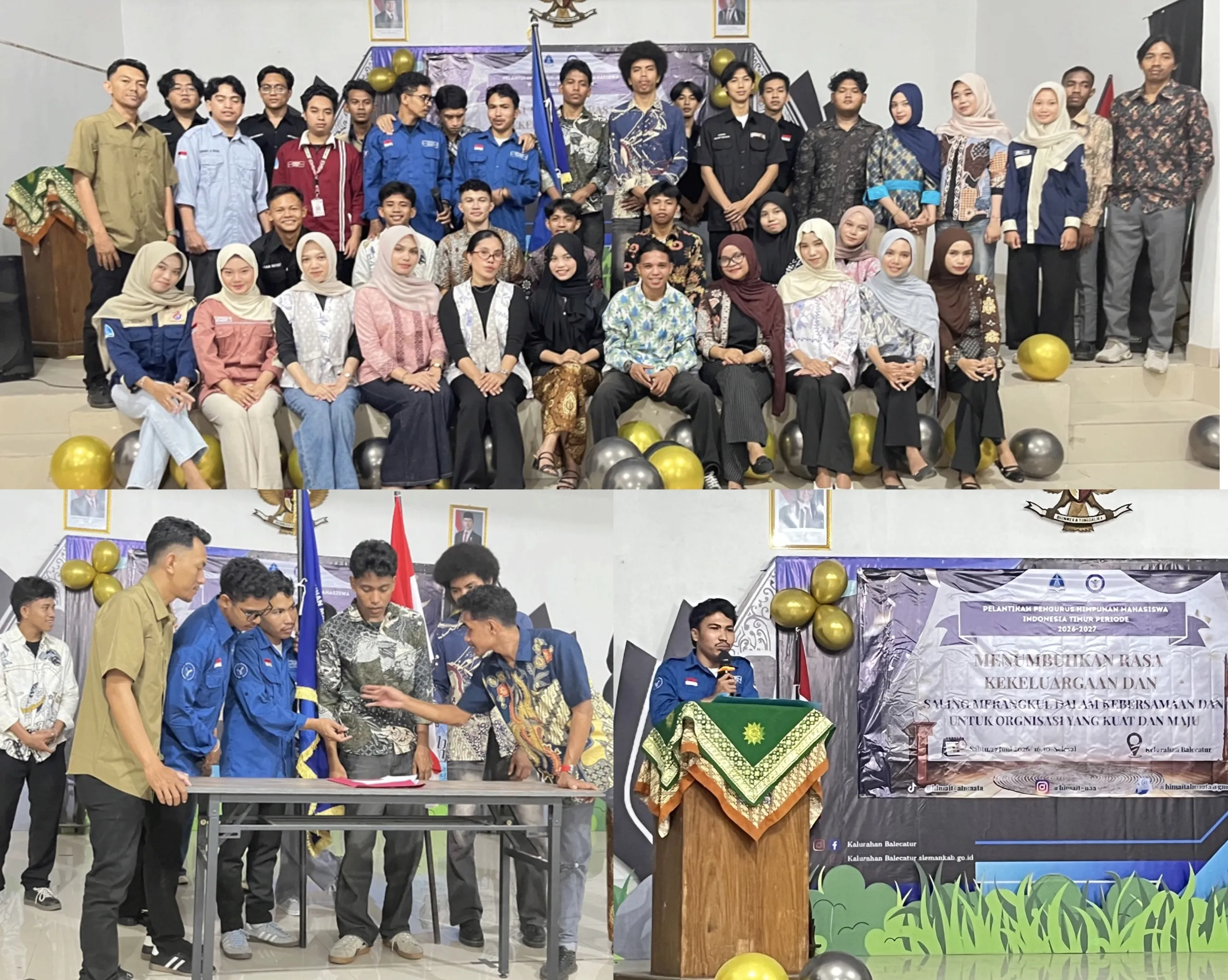 Prosesi pelantikan pengurus HIMAIT Universitas Alma Ata Yogyakarta