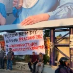 Forum BEM DIY Tolak Pabrik Semen Wonogiri dalam aksi solidaritas Pracimantoro