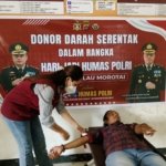 Peringati HUT ke-75 Humas Polri : Polres Pulau Morotai Gelar Donor Darah Serentak